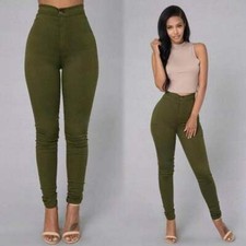 Pantalones de mezclilla de cintura alta para mujer y moda para ropa pantalones ajustados