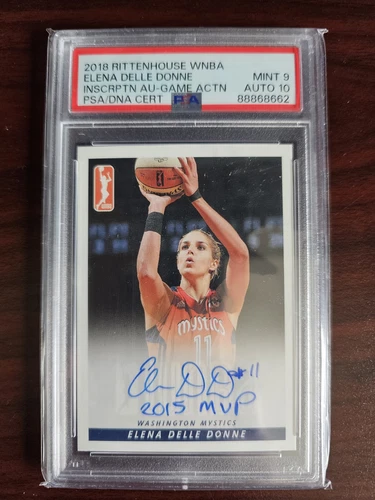 2018 WNBA Rittenhouse Elena Delle Donne Auto Game Action 2015 MVP PSA 9 AUTO 10