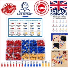 330 Pcs  Cable Lugs Set - Insulated Spade Connectors for Professional Use