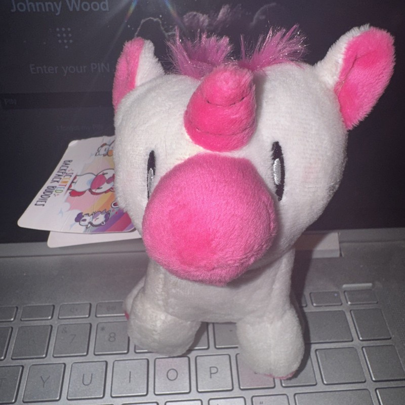 Scentco BACKPACK BUDDIES RAINBOW SHERBET SCENTED Pink UNICORN Clip Keychain NWT