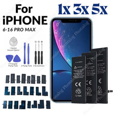 Replacement Internal Battery For iPhone 8 11 12 13 14 15 16 XS Tool Adhesive Lot