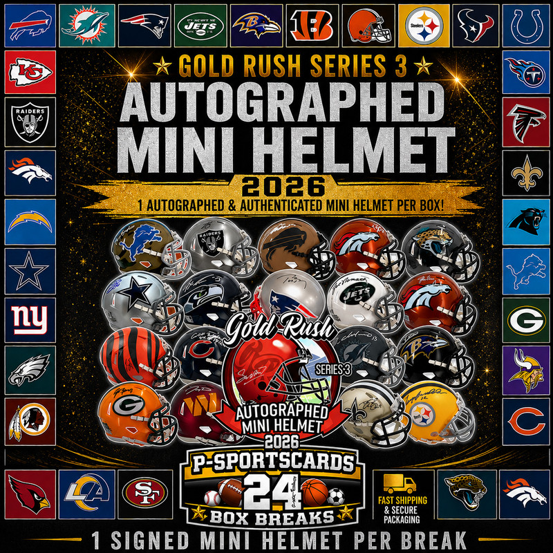 TAMPA BAY BUCCANEERS 2026 GOLD RUSH SIGNED NFL FOOTBALL MINI HELMET LIVE FRIDAY