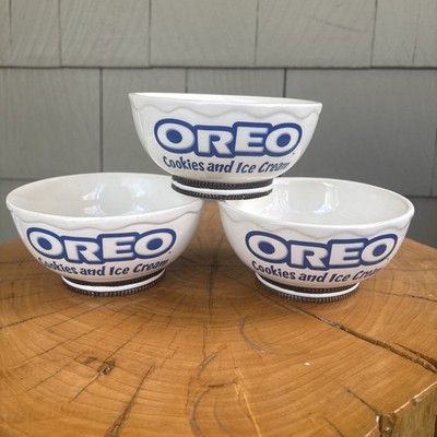 Nabisco Oreo Cookies And Ice Cream Ceramic Bowls By Houston Harvest Set Of 3