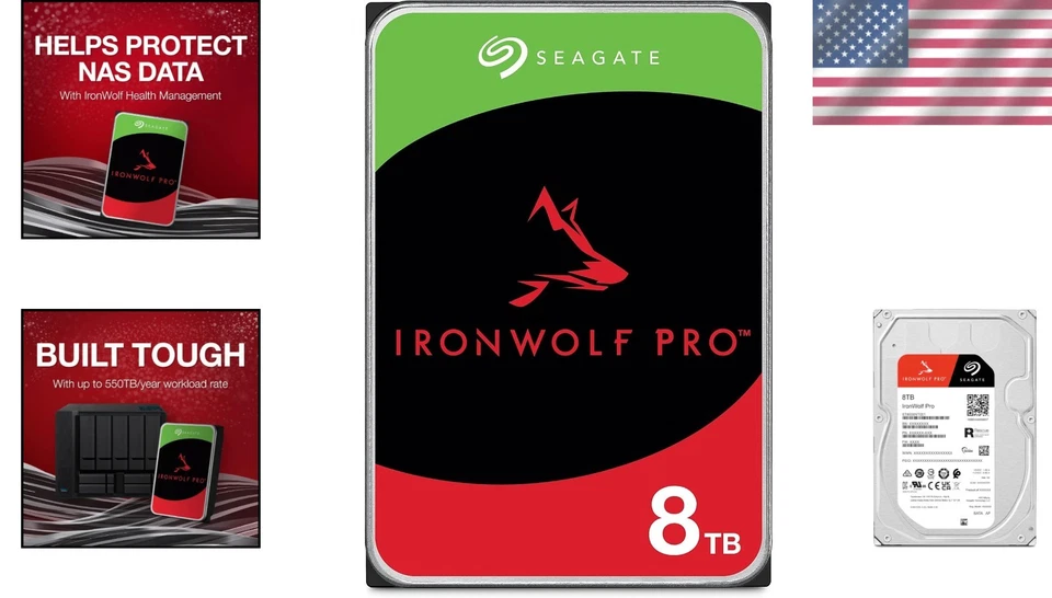 Seagate IronWolf Pro 8TB NAS Internal Hard Drive - Image 2 of 4
