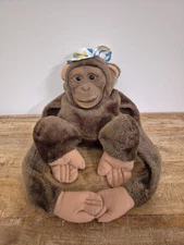 Vintage 90’s Hosung Monkey Hand Puppet Ape Soft Face Long Arms. No Tag