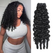 Burmese Curly Bundles Human Hair with Spiral Ends 3C 4A Water Wave 1Pcs Burme...