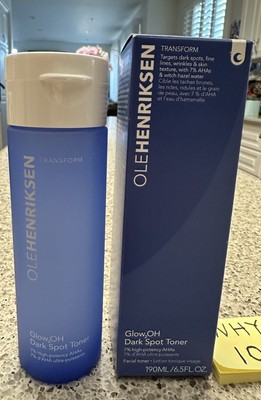 OLE HENRIKSEN Glow2OH Dark Spot TONER AHA s 6.5oz/190mL FULL SZ SEALED BOX $35
