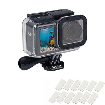 Suptig Waterproof Case Compatible for DJI Action 5 Pro 5/4/3 Black