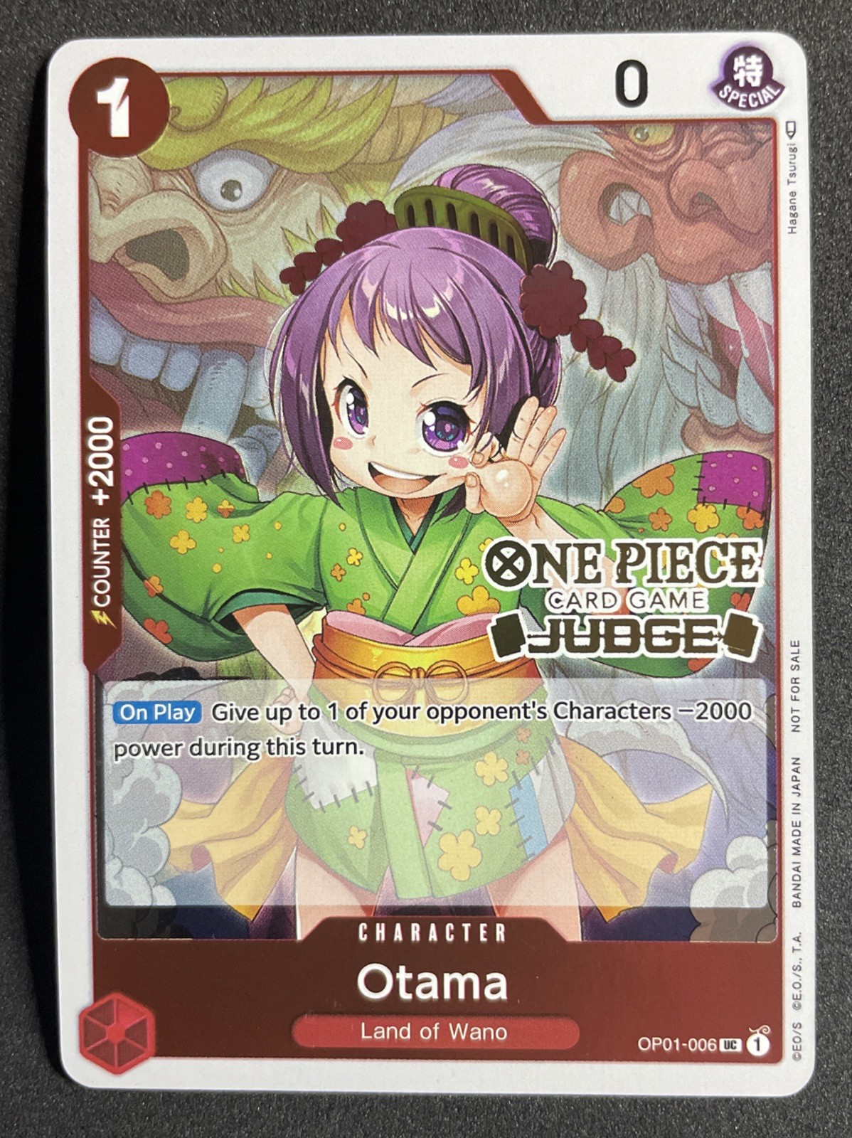 Otama Judge Foil Stamped One Piece Promo Card OP01-006