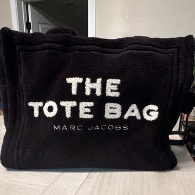Black Faux Fur Mark Jacobs Tote Bag With Dust Cover