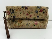   PATRICIA NASH Valerie Leather Fold-Over Clutch Wristlet Prairie Rose Floral