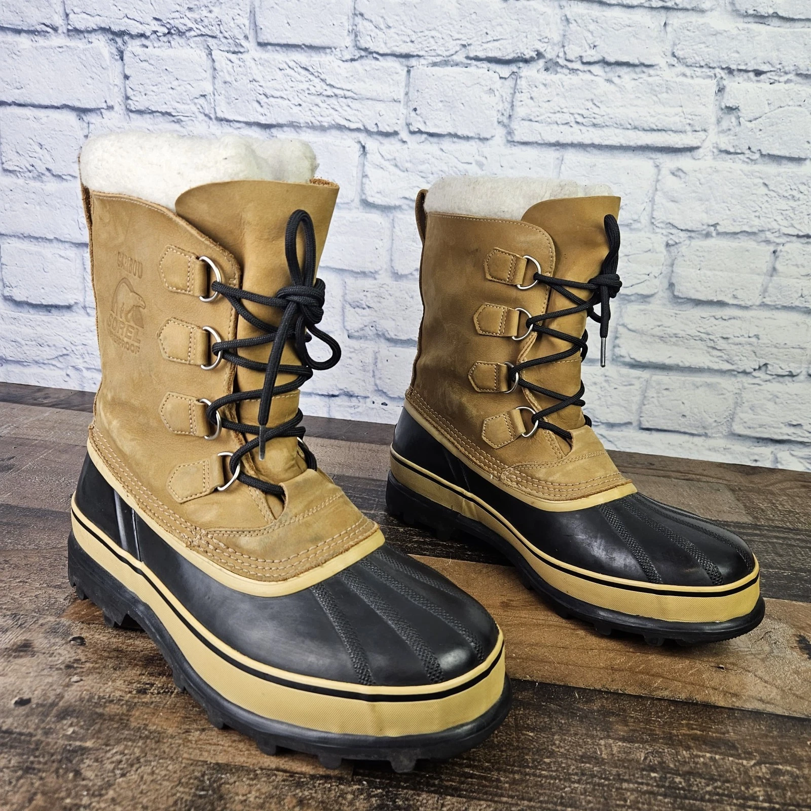 Sorel Caribou Boots Men's Size 10 Buff NM1000-281