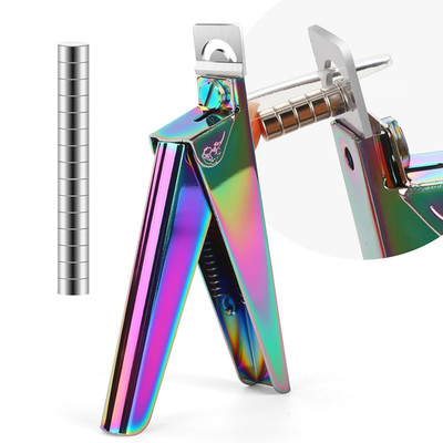 Cortaunas para Unas Acrílicas de Acero Inoxidable con 15 Imanes Color Arcoiris