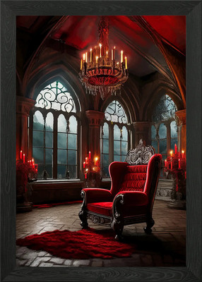 Gothic Vampir Thronsaal Gerahmtes Wandbild Poster Leinwanddruck Bild