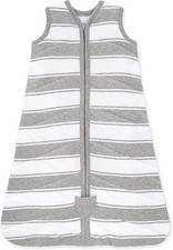 Burt's Bees Baby Unisex Beekeeper Wearable Blanket, Quilted Grey Rugby, L