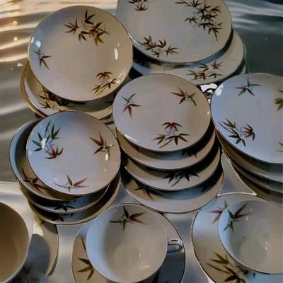Vintage Mieto BALI Dinnerware Set Bamboo Design Plates Bowls Etc. See List of 28