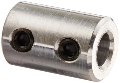 Aluminum Rigid Coupling, 1/4'' Bore, 1/2'' Outside Diameter, 3/4'' Length, #10-32