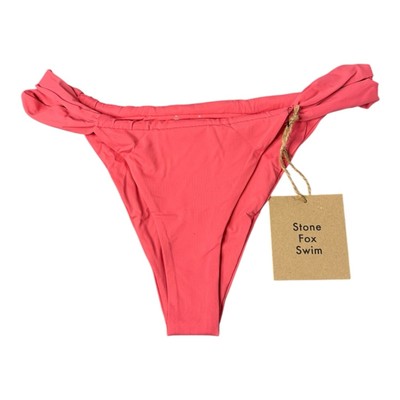 Stone Fox Swim Bijou Bikini Bottom in Sunset Pink Size XL NWT