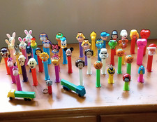 Large Lot of Assorted PEZ Candy Dispensers, Mixed Characters