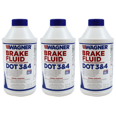3X WAGNER FC120838 BRAKE FLUID 355ML SAE J1703 J1704 DOT 3 DOT 4