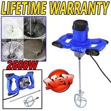 240V Electric Plaster Paddle Mixer Drill Mortar Cement Stirrer Whisk 6 Gear