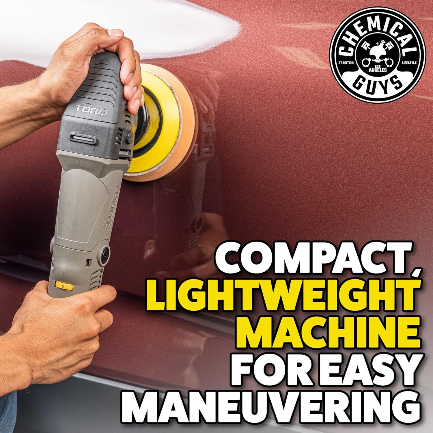 TORQX Random Orbital Polisher, Pads, Polishes, and Compounds Kit - Safe for Cars