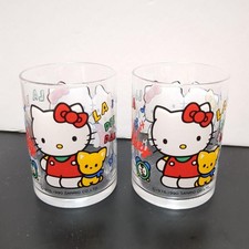 Rare/Good Condition 2 Hello Kitty Glasses Sanrio Vintage 1976/1990