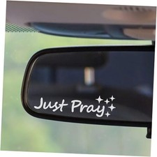 3 Pcs Jesus Mirror Stickers for Easter Basket Stuffers, White-Just Pray