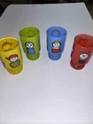 New ListingVintage Fisher-Price Little People Set Of Four 4" Juice Glasses Anchor Hocking