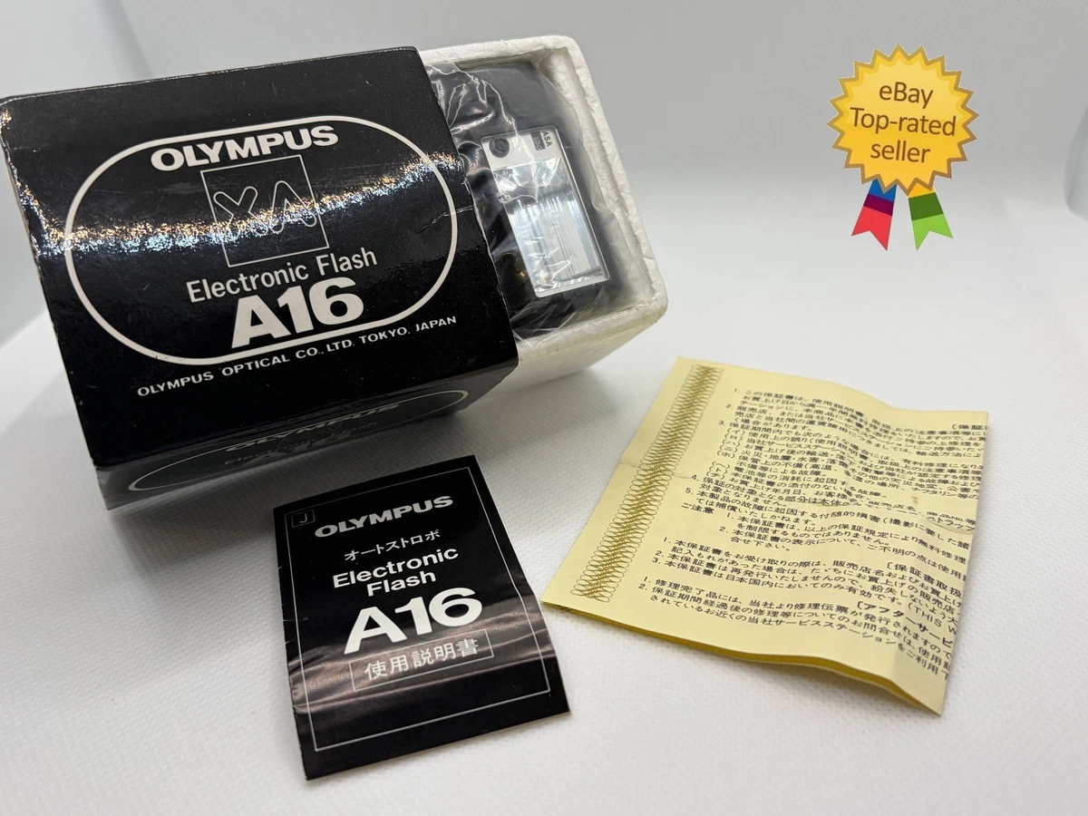 In Box **Top MINT** Olympus A16 Electronic Flash for XA Series 