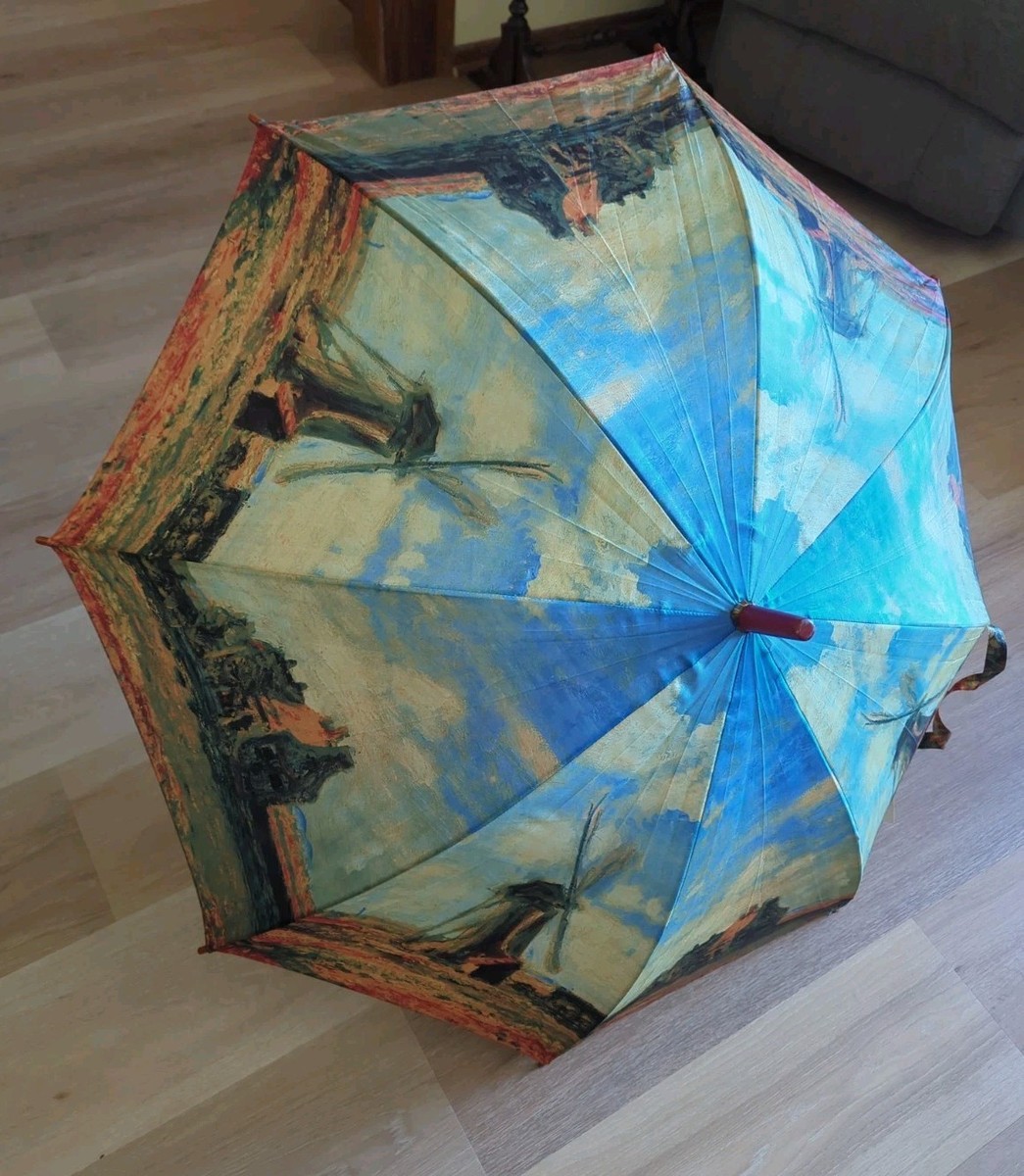 Claude Monet Umbrella Parasol Tulip Fields In Holland With Original Tag View 4