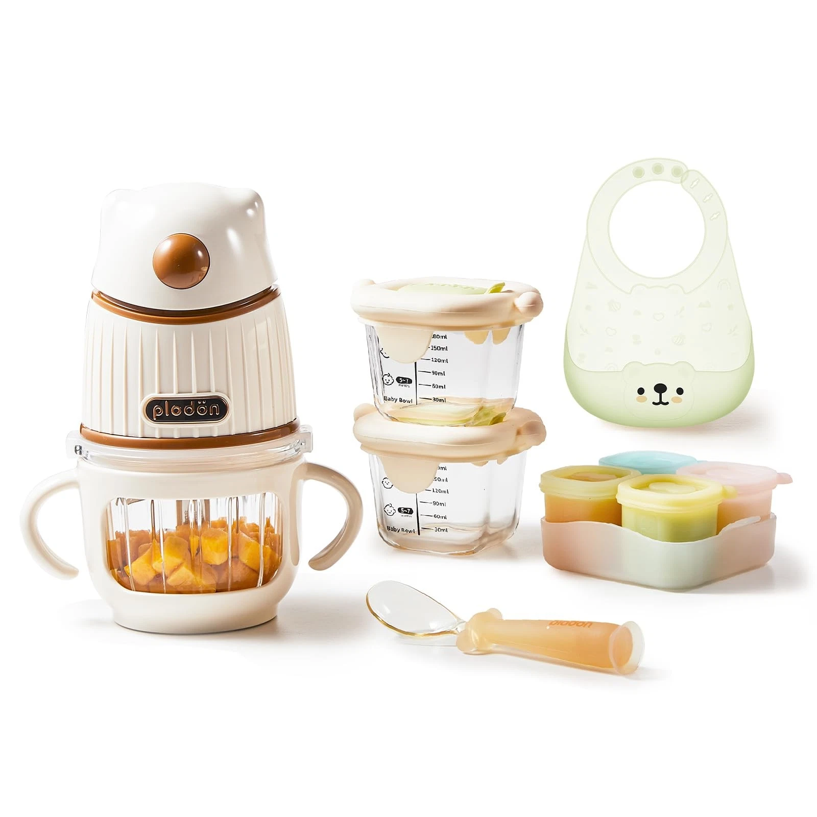 Baby Blender Food Maker, Fruits, Vegetables, Meats, Potatoes, Brown