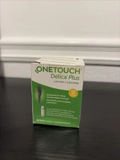One Touch Delica Plus Lancets 100 Fine 30G New in Box - Exp 11/30/2026