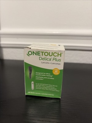 100 One Touch Delica Plus Lancets 100 Fine 30G New in Box - Exp 11/30/2026