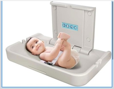 Modundry M-B2 Fold down Baby Changing Station Table Safety Strap White Granite