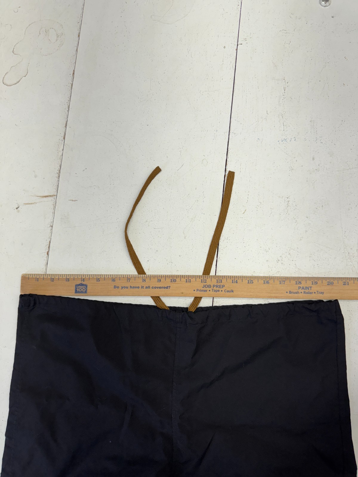 Solid Black Drawstring Reversible Straight Leg Sc… - image 3