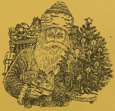 Rubber Stamp Father Christmas Santa Claus Vintage Design Cling