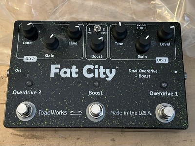 Toadworks Fat City Overdrive Electric Guitar Effects Pedal