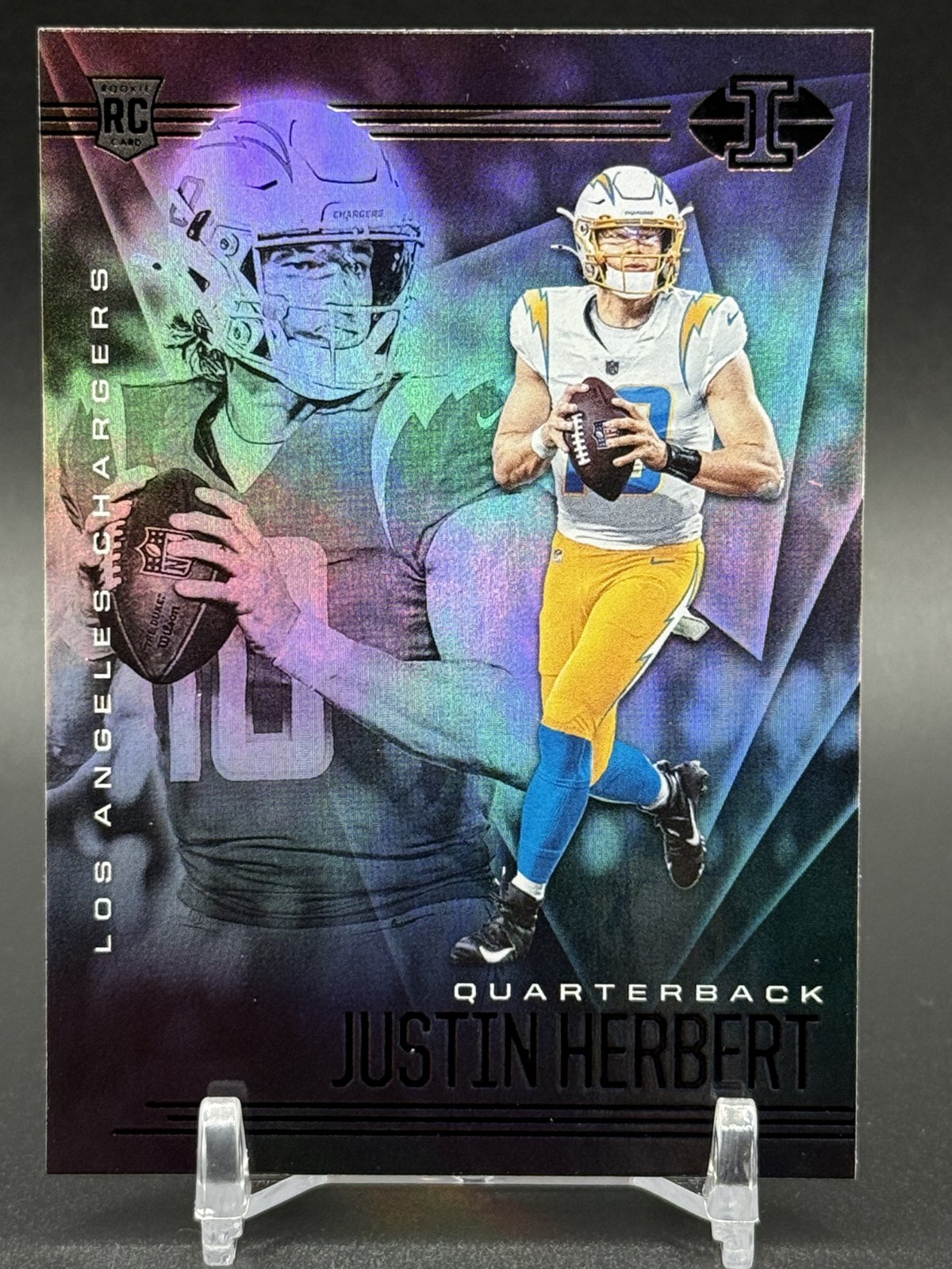 2020 Panini Illusions JUSTIN HERBERT Rookie #7 Los Angeles Chargers
