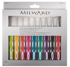 Milward Crochet Hook & Accessory Sets – Rose Gold 8pc Assorted 6pc Large 9pc