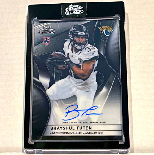 Topps 2025 Chrome Black Bhayshul Tuten #RAU-BT Rookie Auto Insert Jaguars