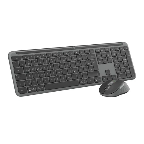 Logitech MK950 Signature Slim: Kabelloses Tastatur-Maus-Set für mehrere Geräte