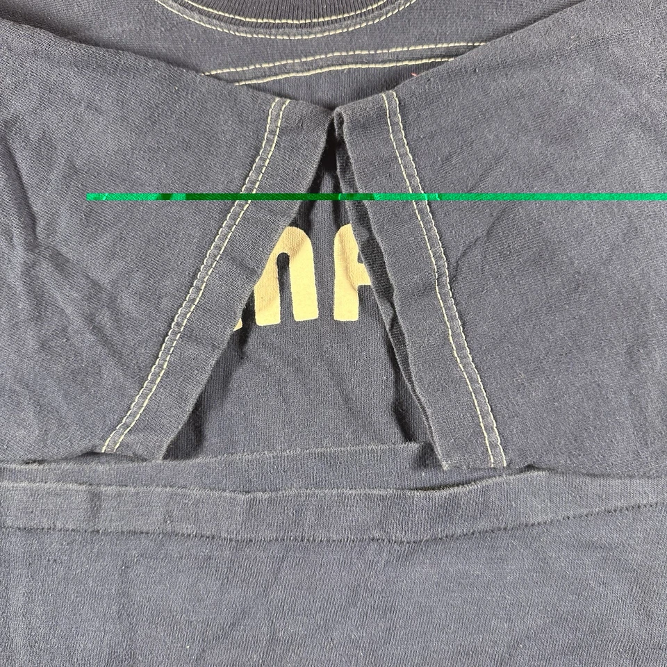 Vintage 70s Stanford University Football T Shirt Med Champion Cotton Blue Bar - Image 4 of 4