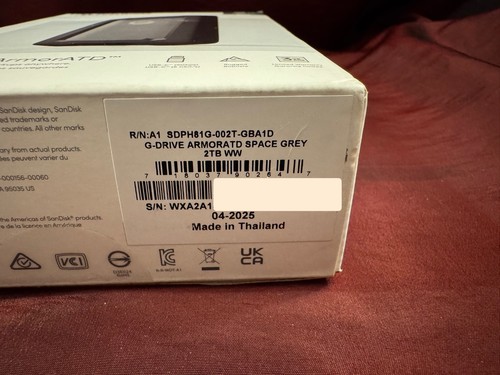 *Read* SanDisk Professional G-DRIVE ArmorATD 2TB External USB-C Portable Drive - Picture 5 of 5