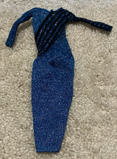 VTG Barbie Fashion Collectibles 3685 Blue Black Sparkle superstar dress 1981 TLC