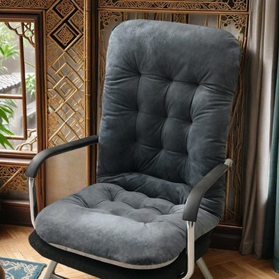 Anti-slip office chair pad with adjustable straps and soft seat cushion support
