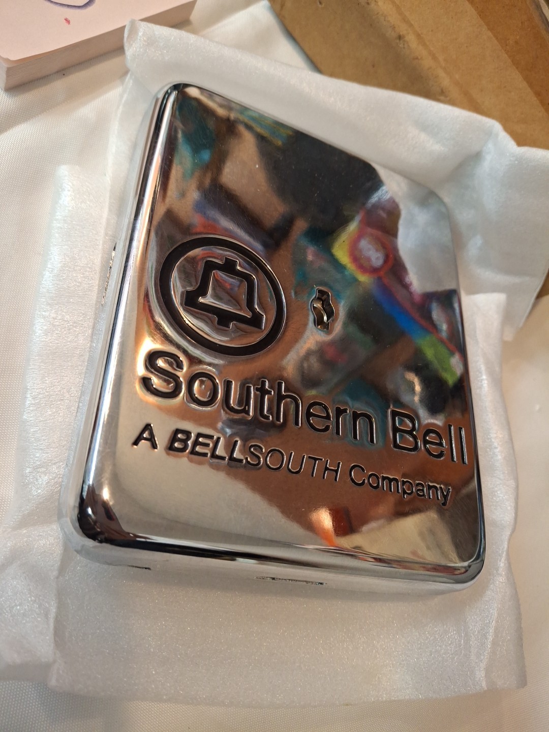 payphone vault door, Southern Bell , New , Chrome , Bellsouth, New Old Stock, G3