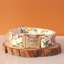 Personalized Dog Collar Custom ID Name Tel Engraved for Small Medium Large Dogs