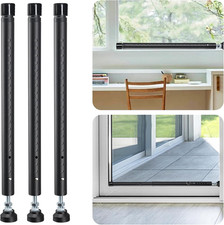 Adjustable Sliding Door Security Bar - 3 Pack Heavy Duty Window Lock Bars