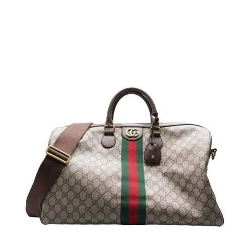Sac fourre tout Gucci marron GG Supreme Ophidia Boston moyen 12345 120813727